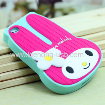 3d น่ารักการ์ตูนกรณีโทรศัพท์ซิลิคอนสำหรับ Iphone 5