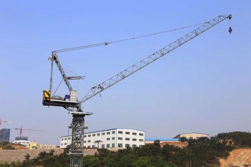 Construcción Edificio Jack Up Luffing Tower Crane Derrick