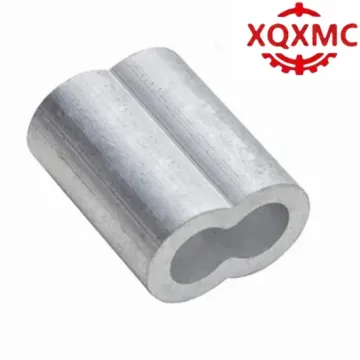 Double Cable Crimps Sleeves 8-Shaped US Type Hourglass Aluminum Cable Ferrule