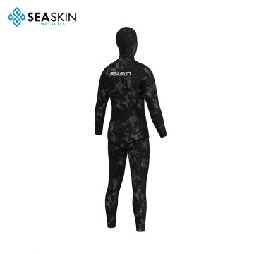 Seaskin 3mm dua dalam satu camo kustom camo neoprene diving jas spearfishing wetsuit for man