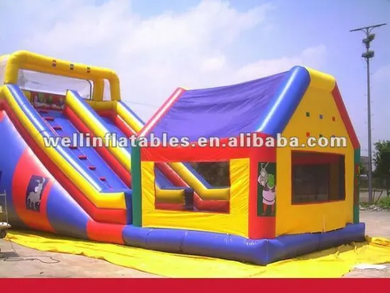 2013 commercial inflatable slide bouncer/ bouncer slide combo