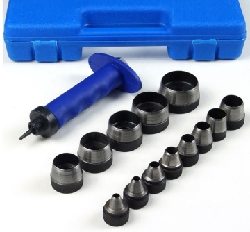 مجموعة Fiktec 14PC Harw Hollow Punch Tool للجلد والحشية - 3/16 '' إلى 1-1/4 \
