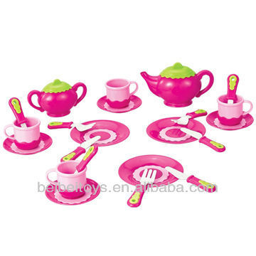 Girls Tea Set, Plastic Children Tea Set, Toy Tea Set