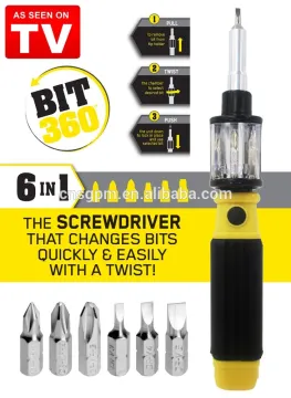 6 in 1 twist and rotable multi screwdriver