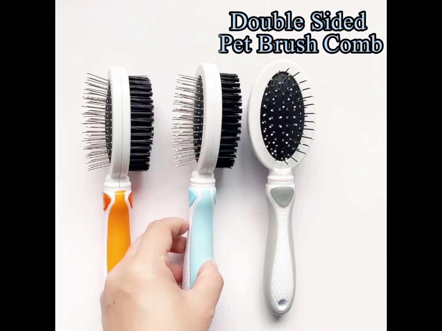 Two-Sided Cat Dematting Brush for Pet Grooming