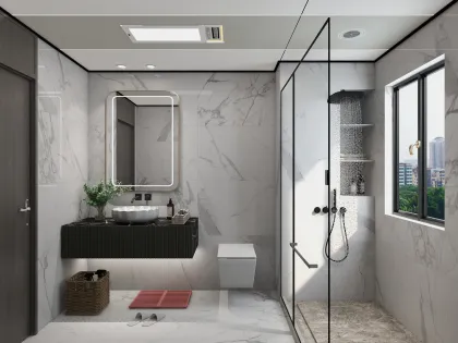 Waterproof SPC Marble Wall Panel for Bathroom - POGOR