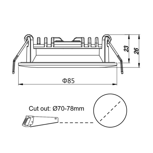 Ip65 Led Downlights 230V IP65 spotlights driverless Manufactory