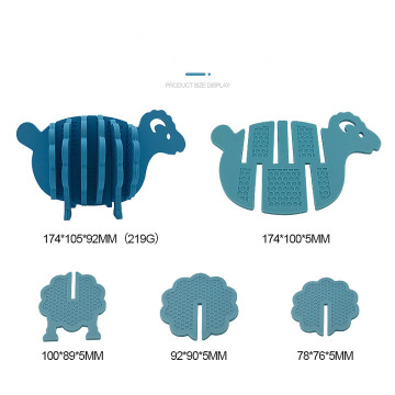 Non-slip Table Pad Sheep Shape Fordable Placemat