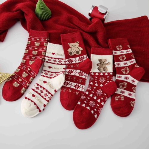 Маляўнічыя жаночыя калядныя панчохі для сямейных забаў