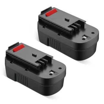 2 Pack 3700mAh 18V Replacement Battery for Black and Decker HPB18 Models