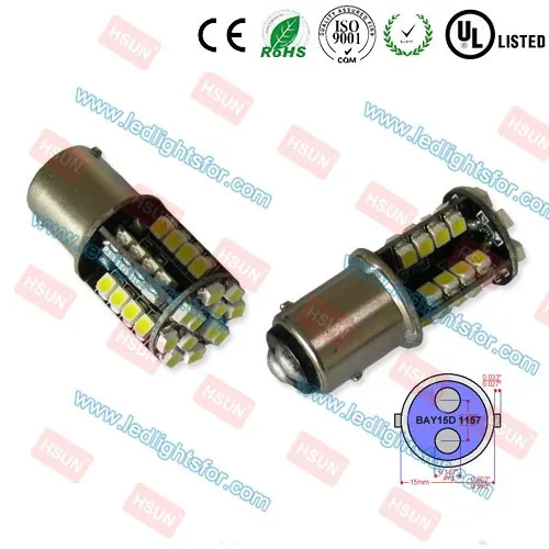 Super quality 1157 led bulbs brake lamps 12v smd1210 car tail parking light with five colors