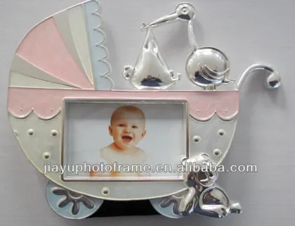 Baby Carrier Shape Zinc Alloy Photo Frame / Baby Picture Frame / Resin Picture Frame
