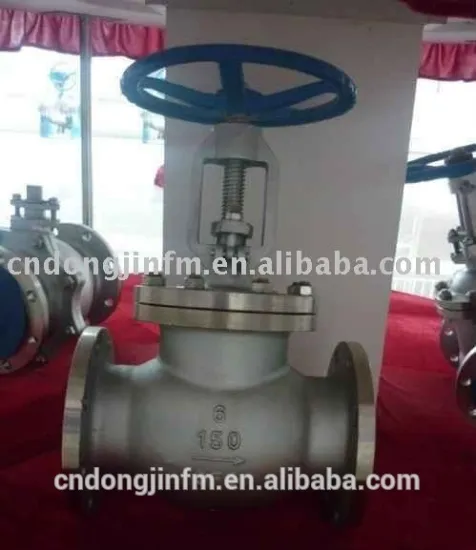 JIS/ANSI flanged globe valve drawing pn16