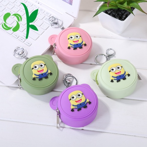 Mini Silicone công suất lớn Coin Purse với dây kéo