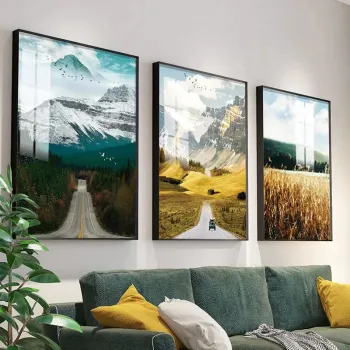 Custom Size Fashionable Silver Gold Black Aluminum Photo Frames for Canvas (A0-A6)