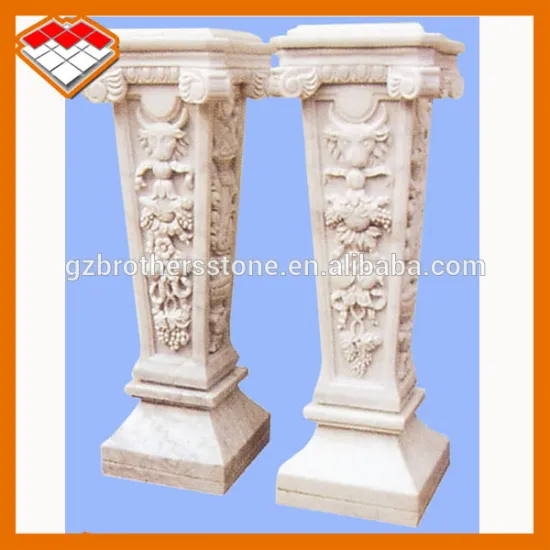 Stone natural columns and white marble pillars factory for decoration