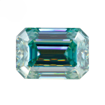 Gioielli ASTWO 5*7mm 1ct blu giallo smeraldo taglio pietra di moissanite per gioielli di moda