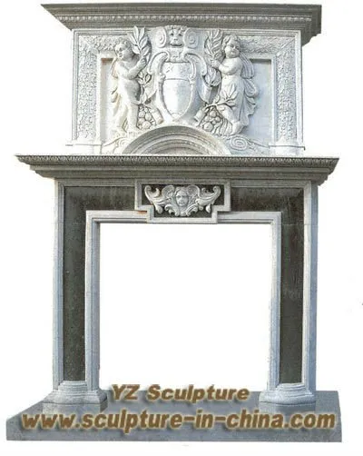 Overmantel Stone Fireplace