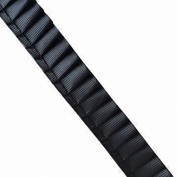 Polyester Pleated Grosgrain Ribbon, Customized Colors and Widths are Accepted