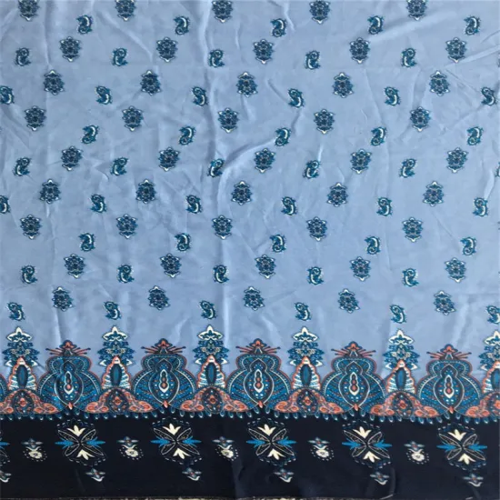 Rayon Border Print Fabric