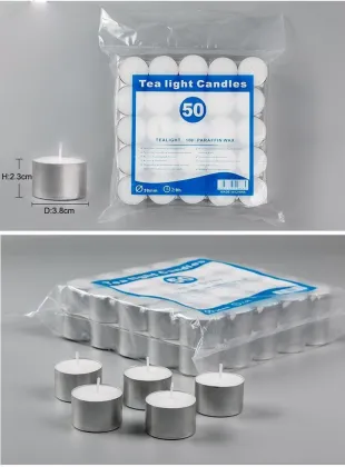 Logo Brand Natural Material Paraffin Wax Tealight Candles