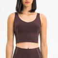 Femmes Crop Tank Camisole Soutien-Gorge Sport