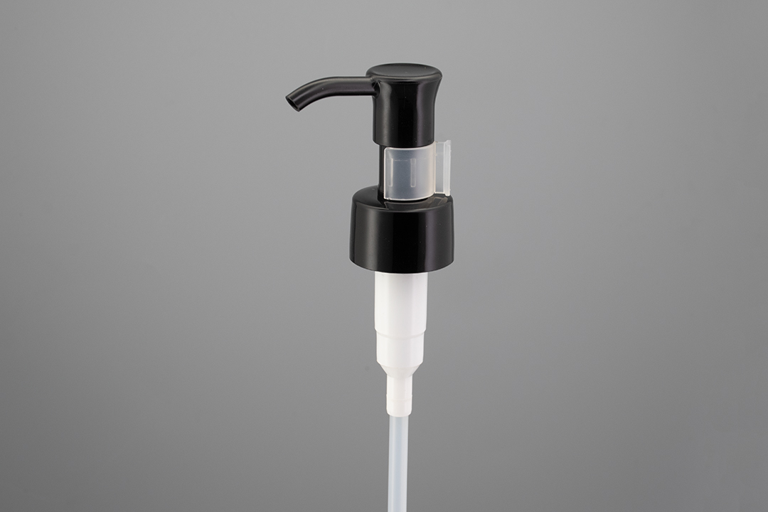 24/410 Black Lotion Pump with Safety Clip