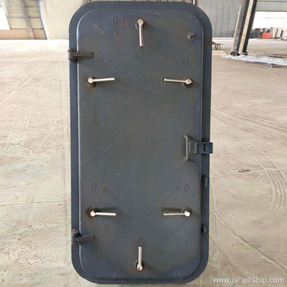 Marine steel single-leaf weathertight safety door