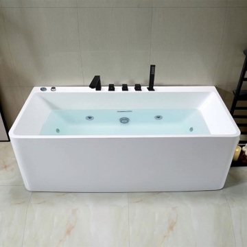 Indoor Rectangle Standing White Bathtubs Whirlpool