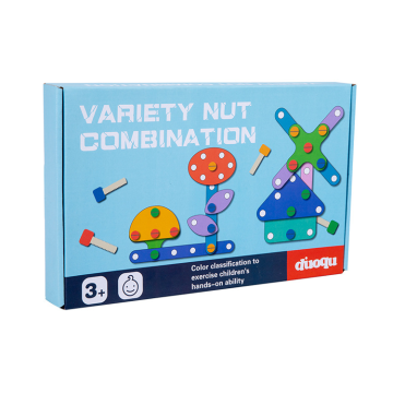 Geometric Matching & Operational Skill Development: Wooden Screw Block Toys and Nut Disassembly Sets