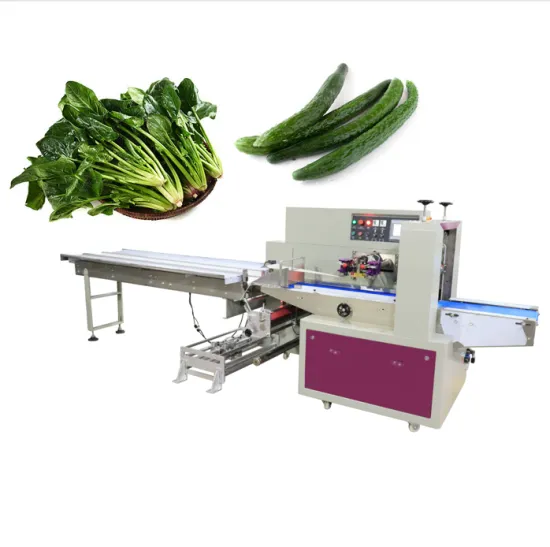 Automatic Vegetable Flow Packing Machine: Lettuce, Spinach, Pepper, Cucumber, Corn, Carrot Wrapping" 

However, for better SEO and readability, you might consider:

"Automatic Vegetable Packing Machine for Lettuce, Spinach, Peppers, Cucumbers, Corn, and C