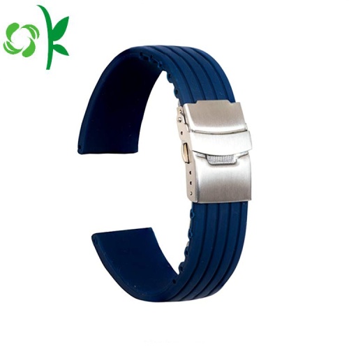 Simple Silicone Watch Strap Penggantian Waterproof Stripe