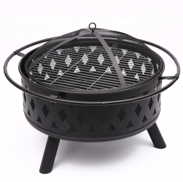 59 cm de hauteur en poudre en acier en acier en acier extérieur grillé de barbecue avec 32 '' 'Table de foyer - BBQ résistant à la rouille