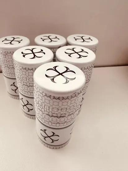 white aluminum closures size 30x60mm