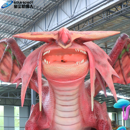 Pink Western Dragon Animatronic untuk dijual