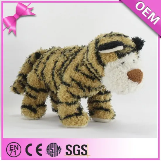 Promotional striped wild animal fluffy plush tiger stuffed animal, tiger soft toy