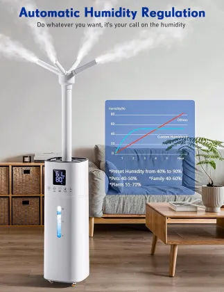 RUNAL Humidificateur d'Air Maison: 12L to 30L Evaporative Smart Ultrasonic Air Humidifier