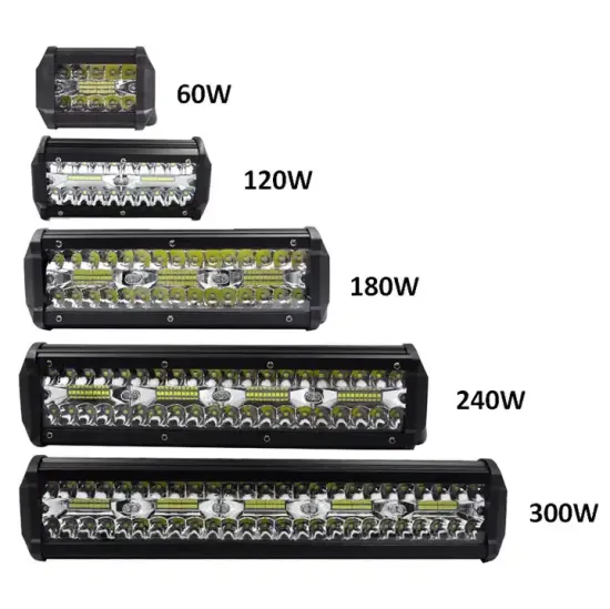 High Lumens LED Strip Lights: 300W, 240W, 180W, 120W, 60W - IP68 Rated Working Lights for Vehicle Lamp Refit and Roof Applications
