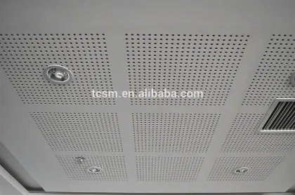 Perforated gypsum board/ceiling board/ceilings
