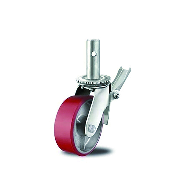 Heavy Duty PU sur roulettes d'échafaudage en fer