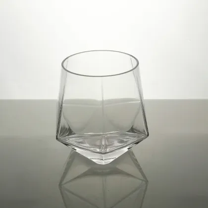 wholesale Polygonal crystal glass whiskey glasses