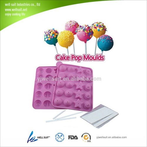 Funny competitive price silicone cake pop moulds