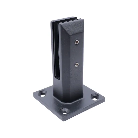 High Quality Stainless Steel 316 Black Marine Construction Stair Pool Glass Clamp Holder