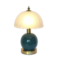 Ceramic base rechargeable table lamp glass shade