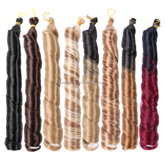 Extensions: Spiral French Curls, Synthetic Curly Braiding Hair for PonyStyle & Crochet Braid Attachments
