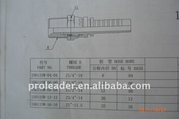 SAE/DIN Assembly with NPT male swivel