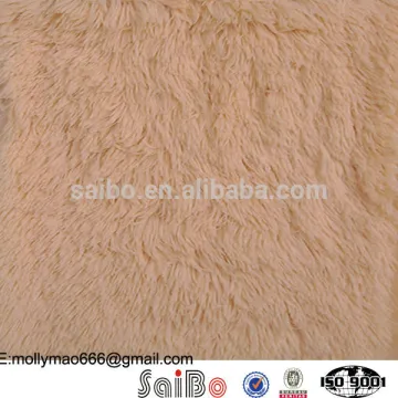 custom color soft warm polyester long pile fake fur fabric