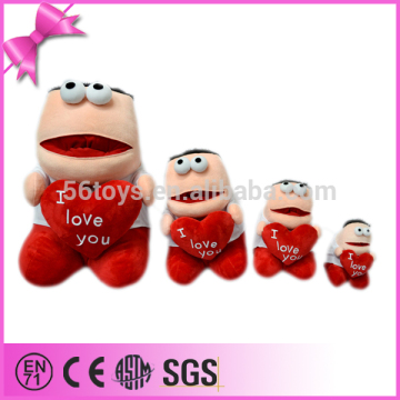 custom cheap plush toy stuffed big eyes ugly toy animal toy holiday gift made in china