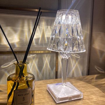 Luz de mesa led de cristal moderna