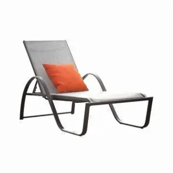 Beach chair with aluminum tube frame and UV resistance textilene fabric, garden furniture